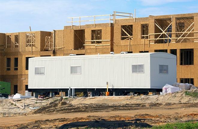 construction site with mobile office rentals in Center Line